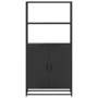 Aparador alto madera de ingeniería y metal negro 68x35x139 cm von , Sideboards - Ref: Foro24-849049, Preis: 115,02 €, Rabatt: %
