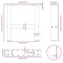 Patas de mesa de centro antracita 2uds acero 40x(30-31) cm von , Tischbeine - Ref: Foro24-4013258, Preis: 55,87 €, Rabatt: %