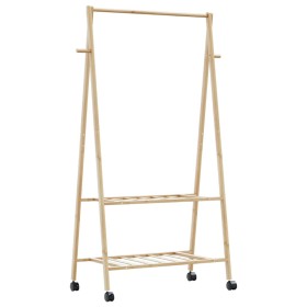 Perchero con estantes y ruedas 96x45,5x155,5 cm bambú von , Kommoden-Organizer und Bar-Kleiderbügel - Ref: Foro24-4008907, Pr...