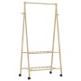 Perchero con estantes y ruedas 96x45,5x155,5 cm bambú by , Dresser Organizers and Bar Hangers - Ref: Foro24-4008907, Price: 4...