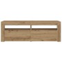 Mesitas de noche luces LEDs 2 uds roble artesanal 60x35x40 cm de , Mesitas de noche - Ref: Foro24-3329162, Precio: 82,98 €, D...