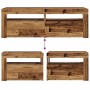 Mesitas de noche luces LEDs 2 uds roble artesanal 60x35x40 cm de , Mesitas de noche - Ref: Foro24-3329162, Precio: 82,98 €, D...