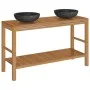 Solid teak wood vanity unit with black marble sinks by vidaXL, bathroom vanities - Ref: Foro24-3058168, Price: 426,07 €, Disc...
