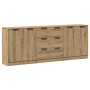 Aparadores 3 uds madera ingeniería roble artisian 60x30x70 cm by , Sideboards - Ref: Foro24-3329226, Price: 229,96 €, Discoun...