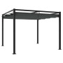 Cenador de jardín con techo retráctil acero antracita 3x3 m de , Carpas y cenadores - Ref: Foro24-4003962, Precio: 385,99 €, ...