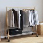 Perchero con estantes y ruedas 106x34x106,5 cm bambú von , Kommoden-Organizer und Bar-Kleiderbügel - Ref: Foro24-4008905, Pre...