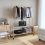 Perchero con estantes y ruedas 132x45,5x155,5 cm bambú von , Kommoden-Organizer und Bar-Kleiderbügel - Ref: Foro24-4008911, P...