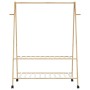 Perchero con estantes y ruedas 132x45,5x155,5 cm bambú von , Kommoden-Organizer und Bar-Kleiderbügel - Ref: Foro24-4008911, P...
