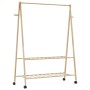 Perchero con estantes y ruedas 132x45,5x155,5 cm bambú von , Kommoden-Organizer und Bar-Kleiderbügel - Ref: Foro24-4008911, P...