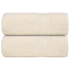 Toallas 2 uds 100% algodón crema 30x30 cm 360 gsm de , Toallas - Ref: Foro24-136992, Precio: 11,79 €, Descuento: %