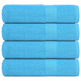 Toallas de ducha 4 uds 100% algodón turquesa 70x140 cm 360 gsm de , Toallas - Ref: Foro24-136978, Precio: 35,88 €