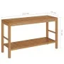Solid teak wood vanity unit with black marble sinks by vidaXL, bathroom vanities - Ref: Foro24-3058168, Price: 426,07 €, Disc...