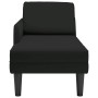 Tumbona con almohada y reposabrazo derecho terciopelo negro by , Daybeds - Ref: Foro24-4009812, Price: 96,65 €, Discount: %