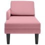 Tumbona con almohada y reposabrazo derecho terciopelo rosa by , Daybeds - Ref: Foro24-4009810, Price: 152,47 €, Discount: %