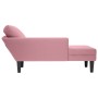 Tumbona con almohada y reposabrazo derecho terciopelo rosa by , Daybeds - Ref: Foro24-4009810, Price: 152,47 €, Discount: %