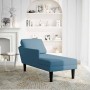 Tumbona con almohada y reposabrazo derecho terciopelo azul von , Tagesbetten - Ref: Foro24-4009806, Preis: 120,61 €, Rabatt: %