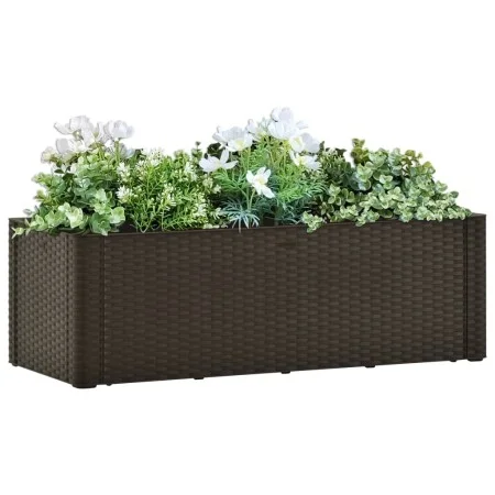 Flower bed with automatic irrigation system mocha 100x43x33 cm by vidaXL, Pots and planters - Ref: Foro24-313960, Price: 128,...