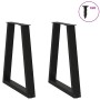 Patas para mesa de centro en forma de V 2 uds acero negro by , Table legs - Ref: Foro24-4012564, Price: 75,84 €, Discount: %
