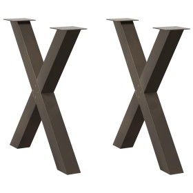 Patas para mesa comedor forma X 2uds acero natural 70x(72-73)cm by , Table legs - Ref: Foro24-4012979, Price: 111,42 €, Disco...