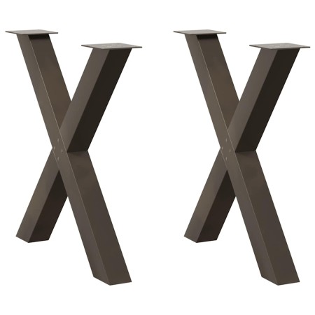 Patas para mesa comedor forma X 2uds acero natural 70x(72-73)cm de , Patas para mesas - Ref: Foro24-4012979, Precio: 111,31 €...
