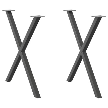 Patas para mesa de comedor en forma de X 2 uds antracita acero by , Table legs - Ref: Foro24-4012918, Price: 51,22 €, Discoun...