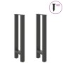 Patas de mesa de centro antracita 2 unidades 38x(72-73)cm acero by , Table legs - Ref: Foro24-4013298, Price: 75,89 €, Discou...
