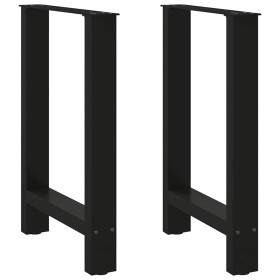 Patas de mesa de centro acero negro 2 uds 50x(72-73) cm by , Table legs - Ref: Foro24-4013300, Price: 83,48 €, Discount: %