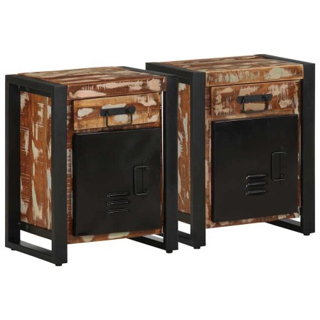 Mesitas de noche 2 uds multicolor madera maciza rugosa mango von , Nachttische - Ref: Foro24-4013562, Preis: 222,30 €, Rabatt: %