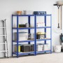 Estanterías de 4 baldas 2 uds madera contrachapada y acero azul von , Industrieregale - Ref: Foro24-4016935, Preis: 71,12 €, ...