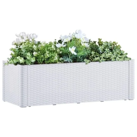 Flowerbed with automatic irrigation system white 100x43x33 cm by vidaXL, Pots and planters - Ref: Foro24-313959, Price: 121,5...