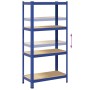 Estanterías de 4 baldas 2 uds madera contrachapada y acero azul von , Industrieregale - Ref: Foro24-4016935, Preis: 71,12 €, ...
