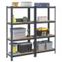 Estante almacenaje 4 niveles 2 uds acero y madera contrachapada von , Industrieregale - Ref: Foro24-4016937, Preis: 66,47 €, ...