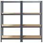 Estante almacenaje 4 niveles 2 uds acero y madera contrachapada von , Industrieregale - Ref: Foro24-4016937, Preis: 66,47 €, ...