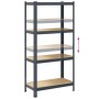Estante almacenaje 4 niveles 2 uds acero y madera contrachapada von , Industrieregale - Ref: Foro24-4016937, Preis: 66,47 €, ...