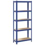Estantería almacenaje 5 niveles azul madera ingeniería acero by , Industrial shelving - Ref: Foro24-4016940, Price: 42,68 €, ...