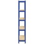 Estantería almacenaje 5 niveles azul madera ingeniería acero by , Industrial shelving - Ref: Foro24-4016940, Price: 42,68 €, ...