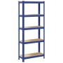 Estantería almacenaje 5 niveles azul madera ingeniería acero by , Industrial shelving - Ref: Foro24-4016940, Price: 42,68 €, ...