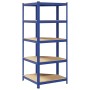 Estantería esquina 5 niveles madera contrachapada y acero azul by , Industrial shelving - Ref: Foro24-4016954, Price: 87,74 €...