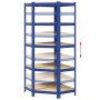 Estantería esquina 5 niveles madera contrachapada y acero azul by , Industrial shelving - Ref: Foro24-4016954, Price: 87,74 €...