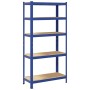 Estantería almacenaje 5 niveles azul madera ingeniería acero by , Industrial shelving - Ref: Foro24-4016949, Price: 48,81 €, ...