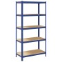 Estantería almacenaje 5 niveles azul madera ingeniería acero von , Industrieregale - Ref: Foro24-4016961, Preis: 62,05 €, Rab...