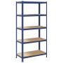 Estantería almacenaje 5 niveles azul madera ingeniería acero von , Industrieregale - Ref: Foro24-4016961, Preis: 62,05 €, Rab...