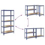Estantería almacenaje 5 niveles azul madera ingeniería acero von , Industrieregale - Ref: Foro24-4016961, Preis: 62,05 €, Rab...