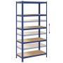 Estantería almacenaje 5 niveles azul madera ingeniería acero von , Industrieregale - Ref: Foro24-4016961, Preis: 62,05 €, Rab...