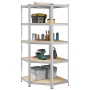Estantería esquina 5 niveles madera contrachapada y acero plata by , Industrial shelving - Ref: Foro24-4016963, Price: 94,97 ...