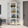 Estantería esquina 5 niveles madera contrachapada y acero plata by , Industrial shelving - Ref: Foro24-4016963, Price: 94,97 ...