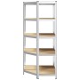 Estantería esquina 5 niveles madera contrachapada y acero plata by , Industrial shelving - Ref: Foro24-4016963, Price: 94,97 ...