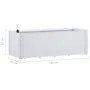 Flowerbed with automatic irrigation system white 100x43x33 cm by vidaXL, Pots and planters - Ref: Foro24-313959, Price: 121,5...