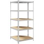 Estantería esquina 5 niveles madera contrachapada y acero plata by , Industrial shelving - Ref: Foro24-4016963, Price: 94,97 ...
