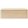 Caja de madera con tapa y asas madera maciza pino 40x30x13 cm by , Storage baskets - Ref: Foro24-4017391, Price: 32,59 €, Dis...